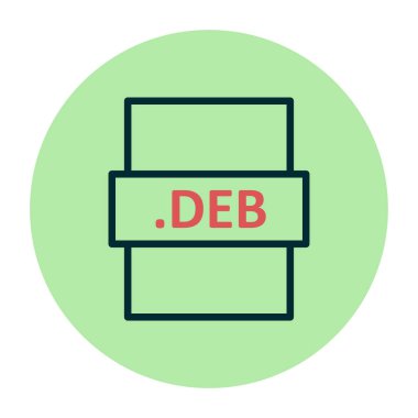 DEB dosya biçimi, vektör illüstrasyonu