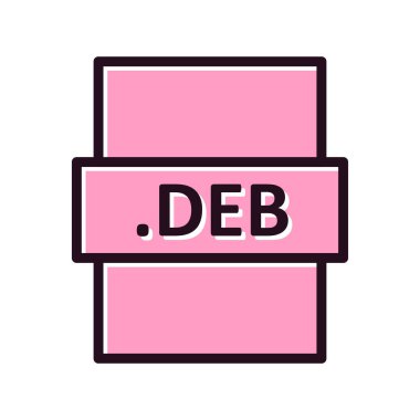 DEB dosya biçimi, vektör illüstrasyonu