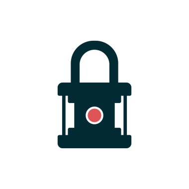 asma kilit ikon vektör çizimi