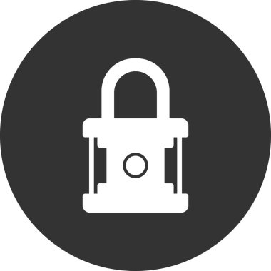 asma kilit ikon vektör çizimi