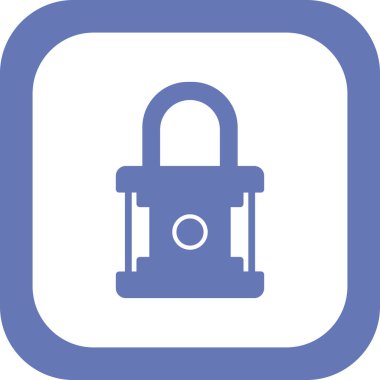 asma kilit ikon vektör çizimi