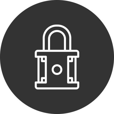 asma kilit ikon vektör çizimi