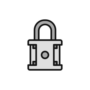 asma kilit ikon vektör çizimi