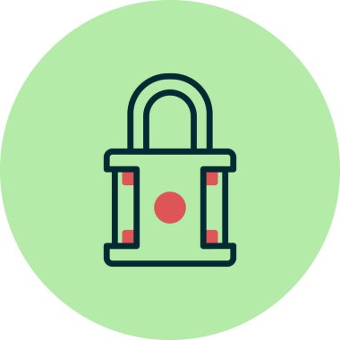 asma kilit ikon vektör çizimi