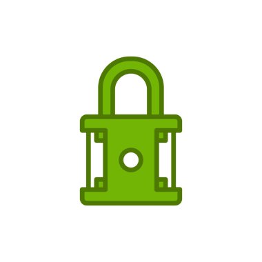 asma kilit ikon vektör çizimi