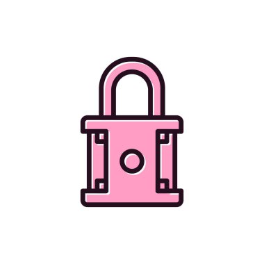 asma kilit ikon vektör çizimi