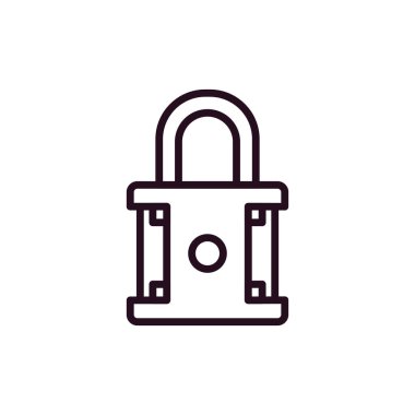 asma kilit ikon vektör çizimi