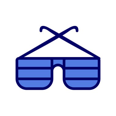 gözlük simgesi beyaz zemin üzerinde. vektör çizim.