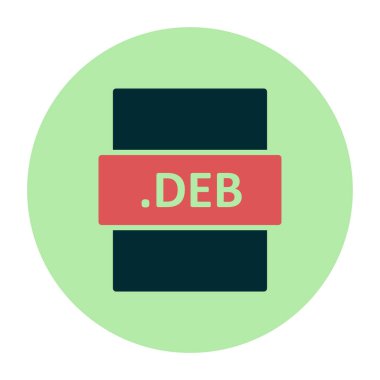 DEB dosya biçimi, vektör illüstrasyonu