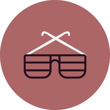 gözlük simgesi beyaz zemin üzerinde. vektör çizim.