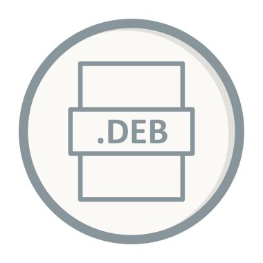 DEB dosya biçimi, vektör illüstrasyonu