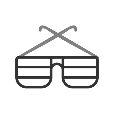 gözlük simgesi beyaz zemin üzerinde. vektör çizim.