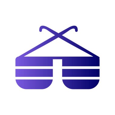 gözlük simgesi beyaz zemin üzerinde. vektör çizim.