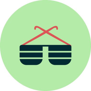 gözlük simgesi beyaz zemin üzerinde. vektör çizim.