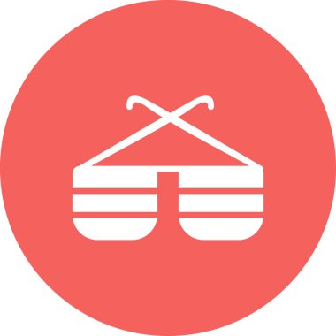 gözlük simgesi beyaz zemin üzerinde. vektör çizim.