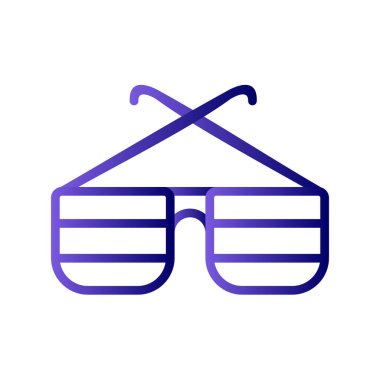 gözlük simgesi beyaz zemin üzerinde. vektör çizim.