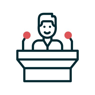 Topluluk Konuşan Modern Simgenin vektör çizimi