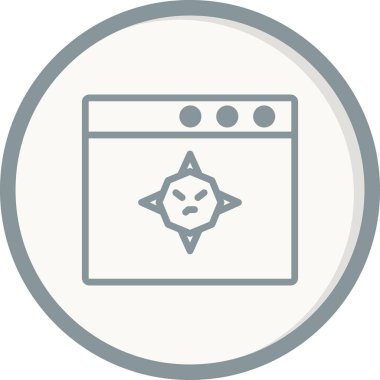 Tarayıcı Virüs ikon vektör çizimi