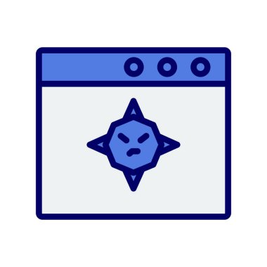 Tarayıcı Virüs ikon vektör çizimi