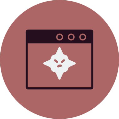 Tarayıcı Virüs ikon vektör çizimi