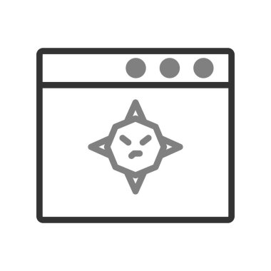 Tarayıcı Virüs ikon vektör çizimi