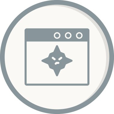 Tarayıcı Virüs ikon vektör çizimi