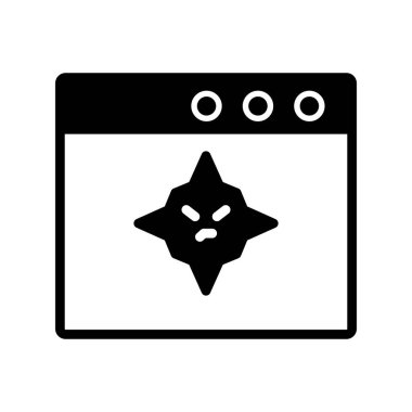 Tarayıcı Virüs ikon vektör çizimi