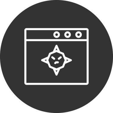 Tarayıcı Virüs ikon vektör çizimi