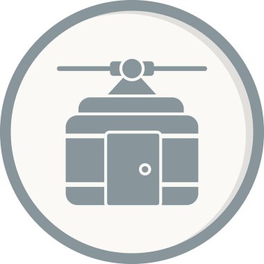 Kablo kabin simgesi, vektör illüstrasyonu