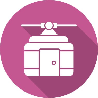 Kablo kabin simgesi, vektör illüstrasyonu