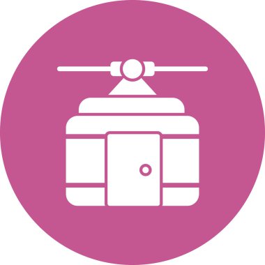 Kablo kabin simgesi, vektör illüstrasyonu