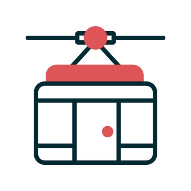 Bir tren simgesinin vektör illüstrasyonu