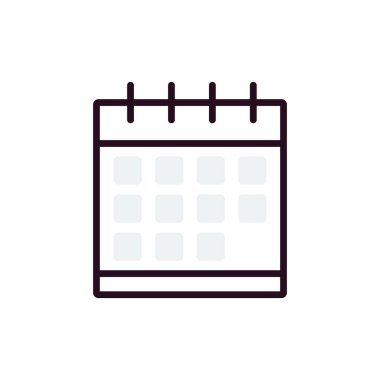 Takvim, planlayıcı. Basit vektör illüstrasyonu