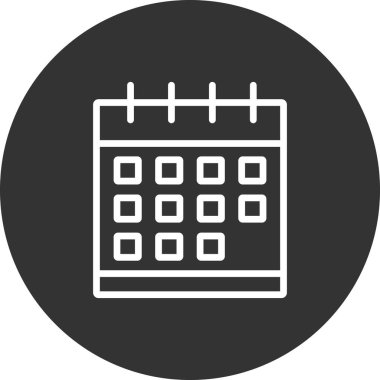 Takvim, planlayıcı. Basit vektör illüstrasyonu