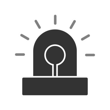 Tek siren simge vektör çizim 