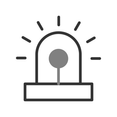 Tek siren simge vektör çizim 