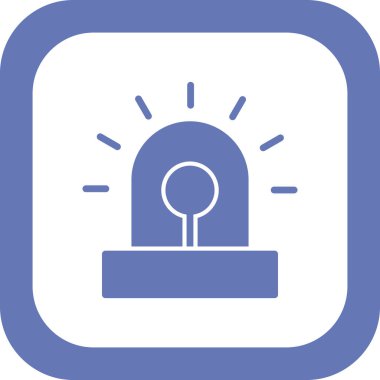 Tek siren simge vektör çizim 