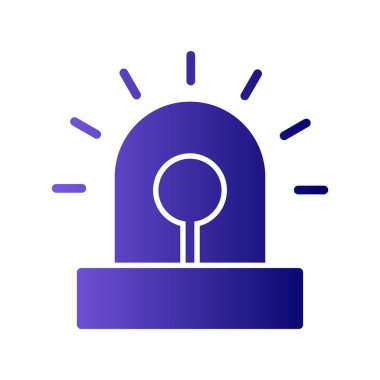 Tek siren simge vektör çizim 