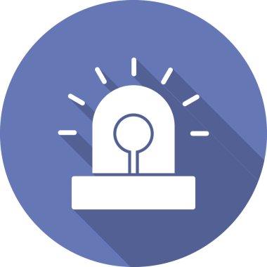 Tek siren simge vektör çizim 