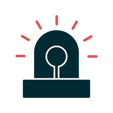 Tek siren simge vektör çizim 