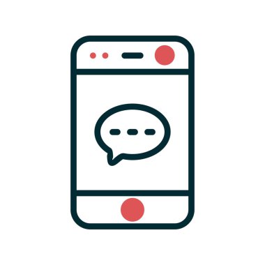 Sosyal ortam simgesi vektör illüstrasyonu