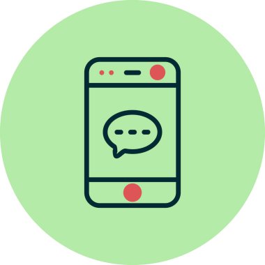 Sosyal ortam simgesi vektör illüstrasyonu