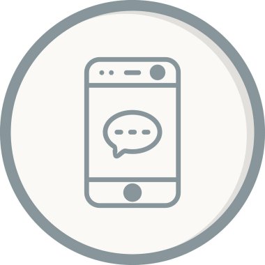 Sosyal ortam simgesi vektör illüstrasyonu