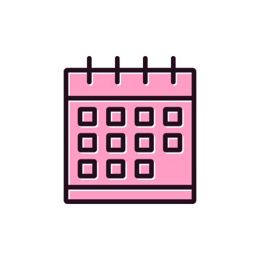 Takvim, planlayıcı. Basit vektör illüstrasyonu