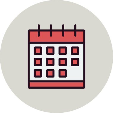 Takvim, planlayıcı. Basit vektör illüstrasyonu