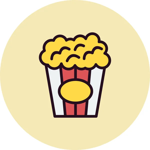 Popcorn Ikon Vektor Illustration — Stock vektor