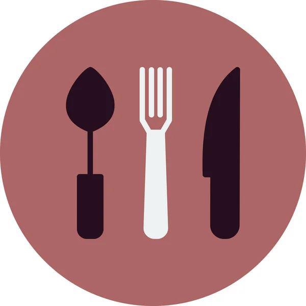 Cutlery Simple Vector Illustration Icon — Stock Vector