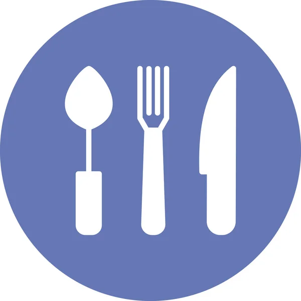 Cutlery Simple Vector Illustration Icon — Stockvektor