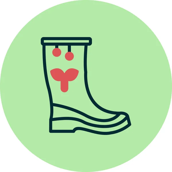 Rain Boot Icon Vector Illustration — 图库矢量图片