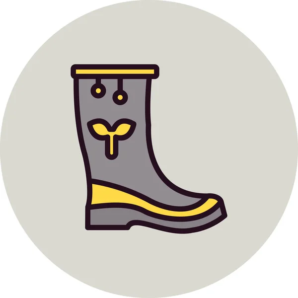Rain Boot Icon Vector Illustration —  Vetores de Stock